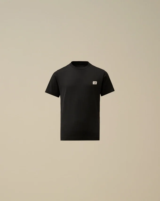 Chemise à manches courtes en jersey de coton 30/1 U16 avec écusson logo