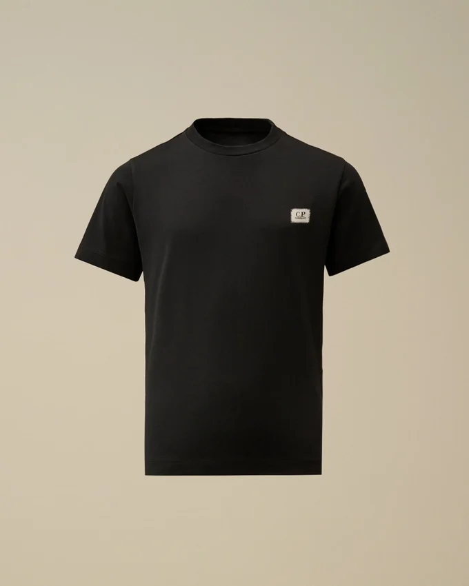 Chemise à manches courtes en jersey de coton 30/1 U16 avec écusson logo