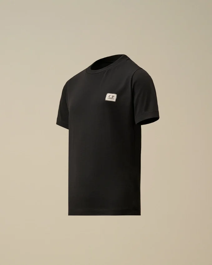 Chemise à manches courtes en jersey de coton 30/1 U16 avec écusson logo