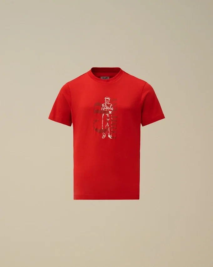 Chemise à manches courtes en jersey de coton 30/1 U16 avec logo