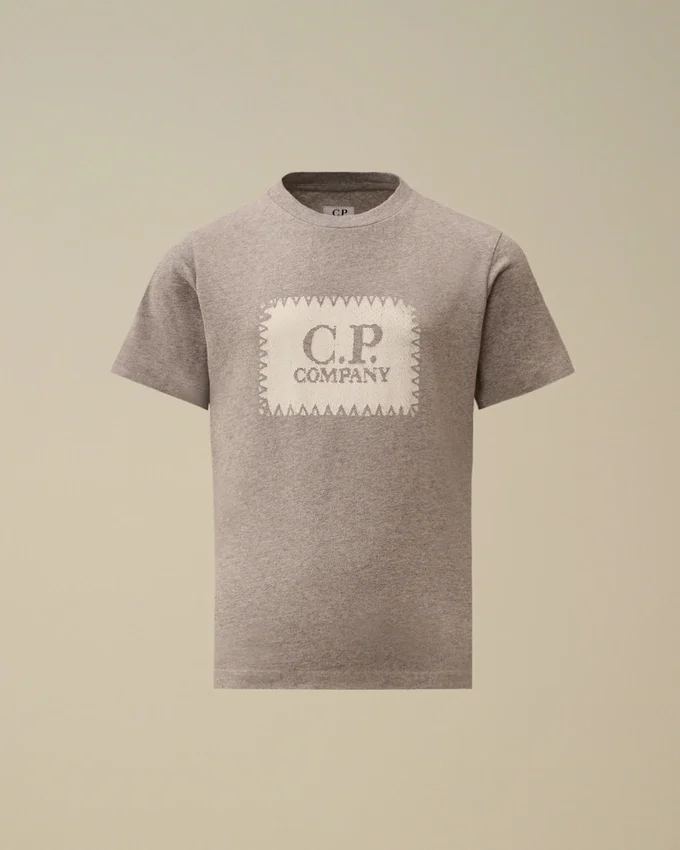 Chemise à manches courtes en jersey de coton 30/1 U16 avec étiquette logo