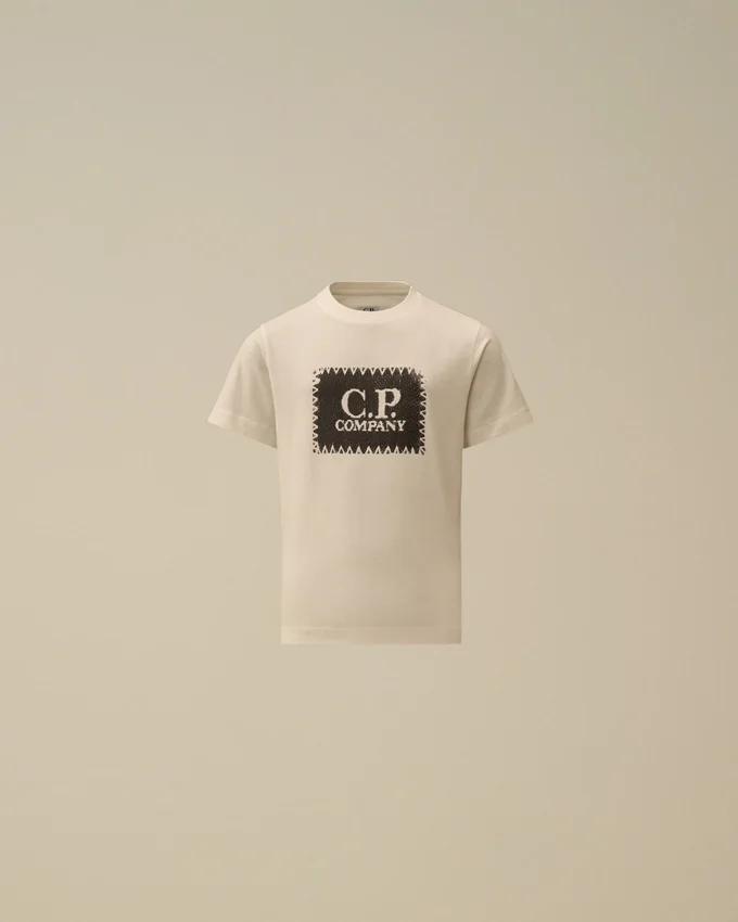 Chemise à manches courtes en jersey de coton 30/1 U16 avec étiquette logo