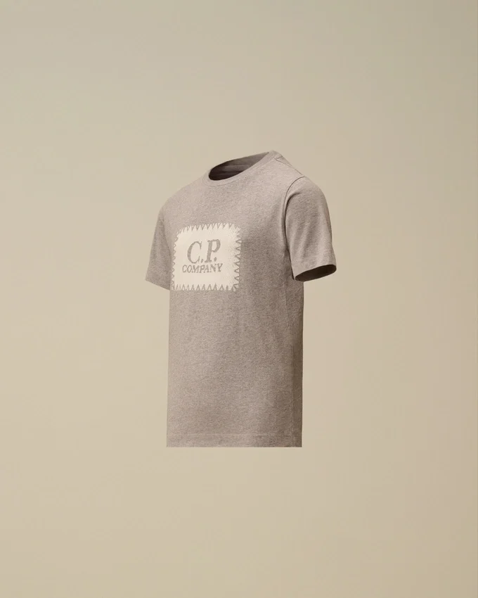 Chemise à manches courtes en jersey de coton 30/1 U16 avec étiquette logo