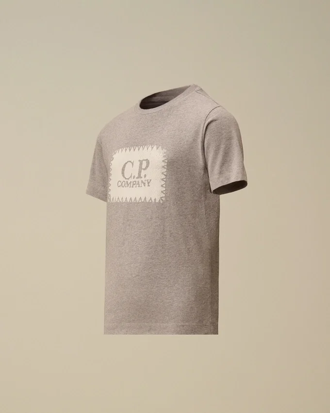 Chemise à manches courtes en jersey de coton 30/1 U16 avec étiquette logo