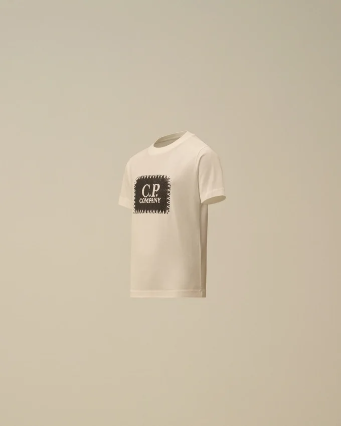 Chemise à manches courtes en jersey de coton 30/1 U16 avec étiquette logo
