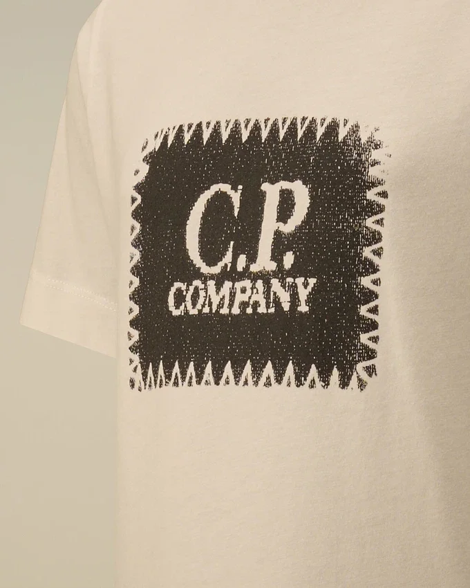 Chemise à manches courtes en jersey de coton 30/1 U16 avec étiquette logo