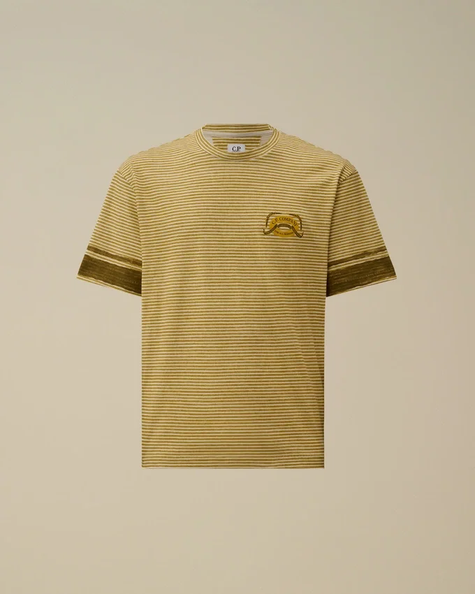 Chemise à manches courtes en jersey imprimé 20/1 avec logo