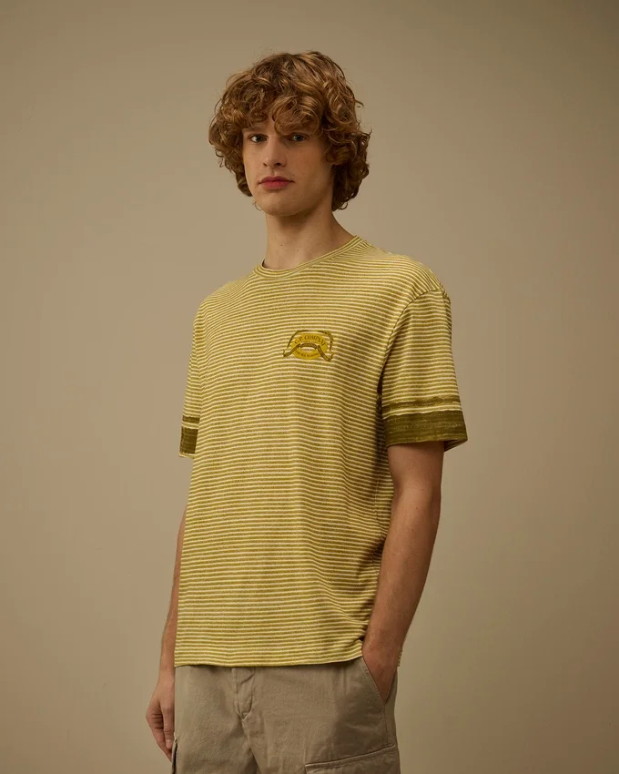 Chemise à manches courtes en jersey imprimé 20/1 avec logo