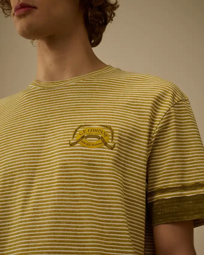 Chemise à manches courtes en jersey imprimé 20/1 avec logo