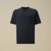 Chemise à manches courtes en piqué 24/1 teint dans la masse