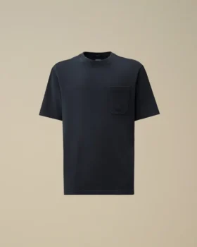 Chemise à manches courtes en piqué 24/1 teint dans la masse