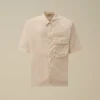 Chemise à manches courtes en popeline