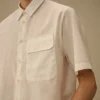 Chemise à manches courtes en popeline