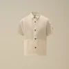 Chemise à manches courtes en popeline de coton U16 avec Lens et boutons