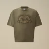 Chemise à manches courtes et coupe carrée avec logo, en jersey 20/1