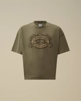 Chemise à manches courtes et coupe carrée avec logo, en jersey 20/1