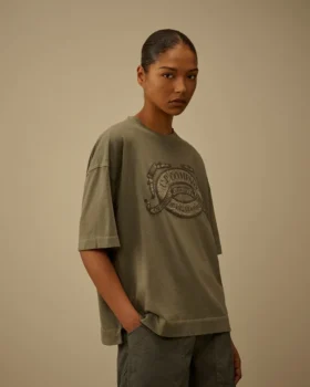 Chemise à manches courtes et coupe carrée avec logo, en jersey 20/1
