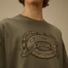 Chemise à manches courtes et coupe carrée avec logo, en jersey 20/1