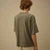 Chemise à manches courtes et coupe carrée avec logo, en jersey 20/1