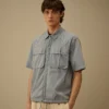 Chemise à manches courtes et fermeture éclair 50 Fili