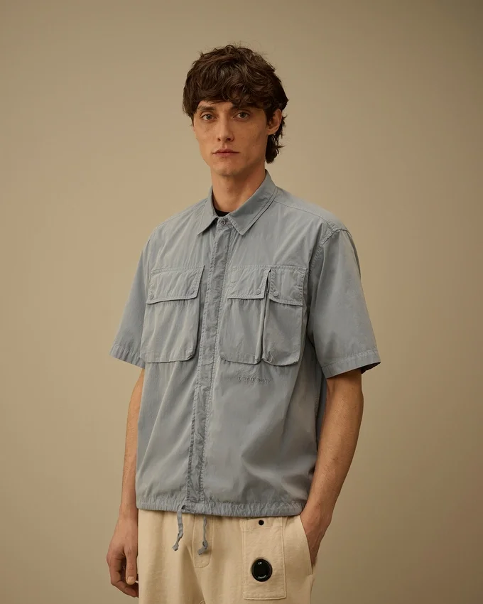 Chemise à manches courtes et fermeture éclair 50 Fili