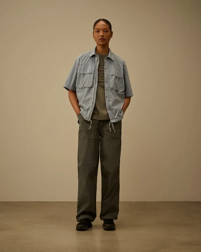 Chemise à manches courtes et fermeture éclair 50 Fili