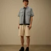 Chemise à manches courtes et fermeture éclair 50 Fili