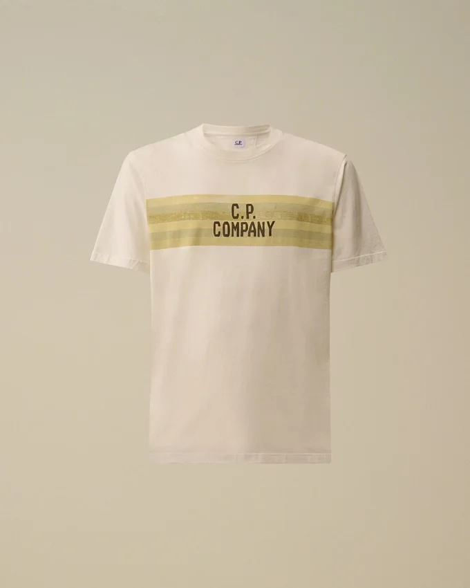 Chemise à manches courtes rayée en jersey 30/1