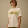 Chemise à manches courtes rayée en jersey 30/1