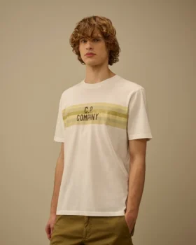 Chemise à manches courtes rayée en jersey 30/1