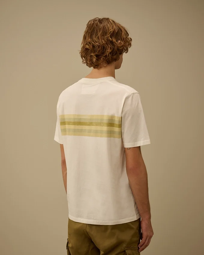 Chemise à manches courtes rayée en jersey 30/1