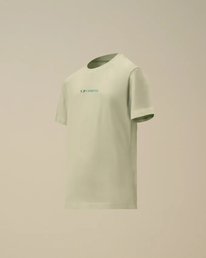 Chemise à manches courtes U16 en jersey de coton 30/1 avec logo maxi