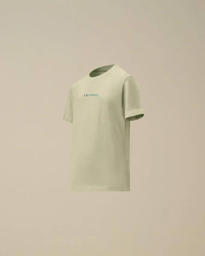 Chemise à manches courtes U16 en jersey de coton 30/1 avec logo maxi