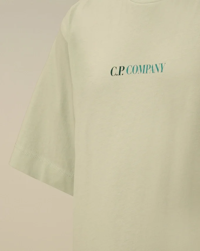Chemise à manches courtes U16 en jersey de coton 30/1 avec logo maxi