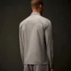 Chemise à manches longues boutonnée en gabardine de la Metropolis Series