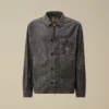 Chemise à manches longues en chambray avec fermeture éclair