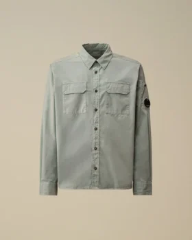 Chemise à manches longues en gabardine bio « Lens »