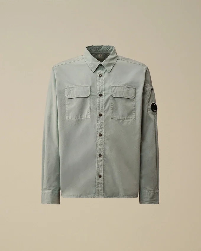 Chemise à manches longues en gabardine bio « Lens »