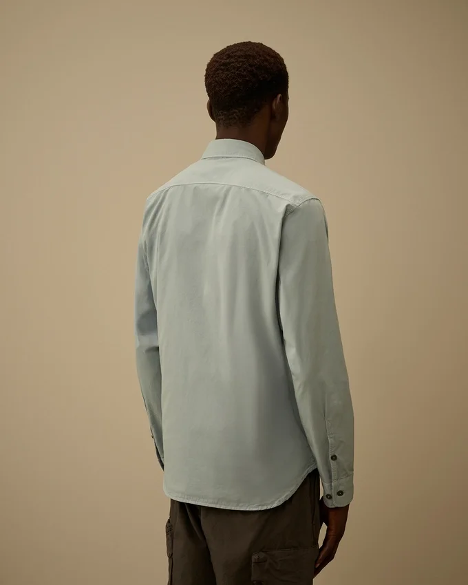 Chemise à manches longues en gabardine bio « Lens »
