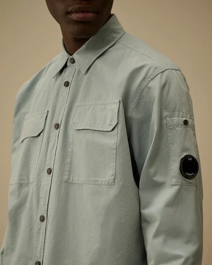 Chemise à manches longues en gabardine bio « Lens »