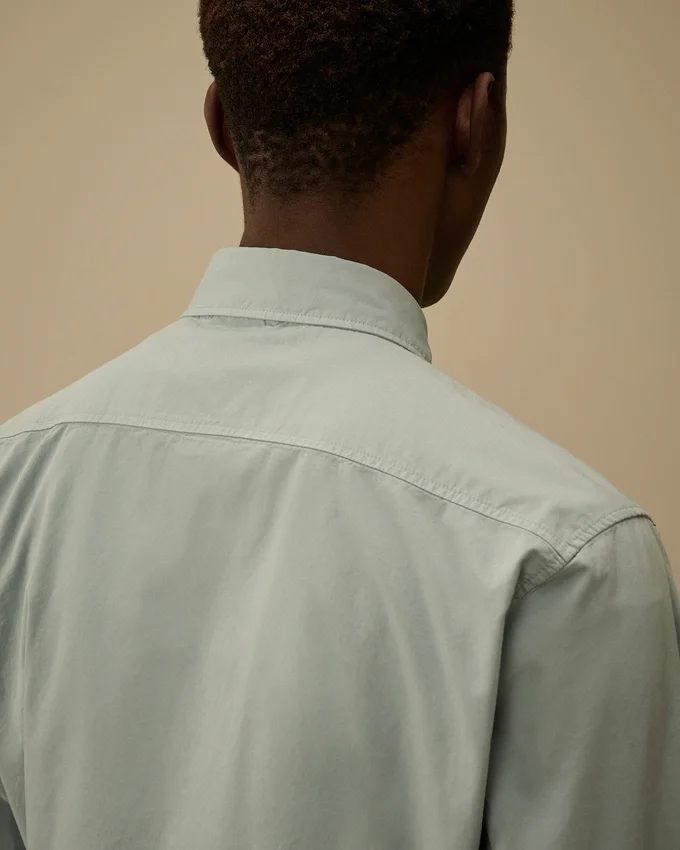 Chemise à manches longues en gabardine bio « Lens »