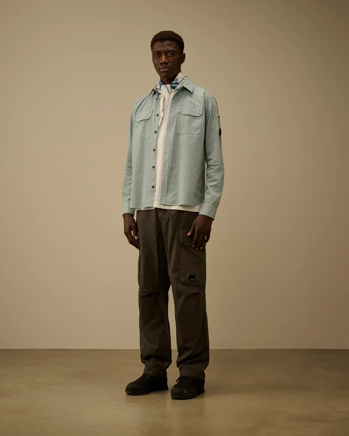 Chemise à manches longues en gabardine bio « Lens »