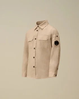 Chemise à manches longues en lin U16 avec boutons