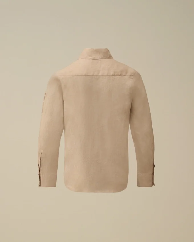 Chemise à manches longues en lin U16 avec boutons