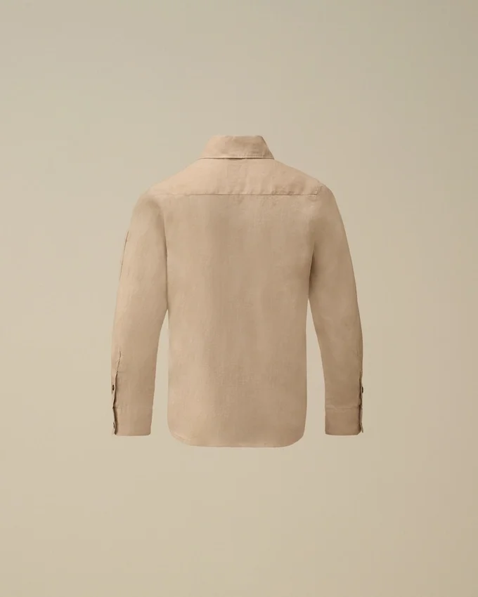 Chemise à manches longues en lin U16 avec boutons