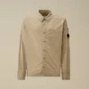Chemise à manches longues en popeline « Lens » à boutons