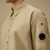 Chemise à manches longues en popeline « Lens » à boutons