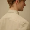 Chemise à manches longues en popeline « Lens » à boutons