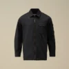 Chemise à manches longues zippée en gabardine de coton U16