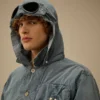 Goggle Jacket en 50 Fili blanchi à l’indigo